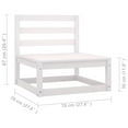 thumbnail image 2 of vidaXL 10 Piece Patio Lounge Set with Cushions White Solid Wood Pine, 2 of 9