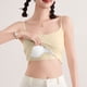 thumbnail image 5 of Pijama de manga corta para mujer, de verano, color liso, con tirantes y acolchado en el pecho, ropa interior sin mangas y pijama. Blusa de poliéster para mujer., 5 of 9