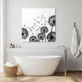 thumbnail image 3 of Dandelion Wall Art Painting on Canvas, Black White Modern Country Rustic Plants Canvas Art Home Prints Wall Art Framed Modern Artwork for Living Room Bedroom Wall Decor 12x12in, 3 of 9