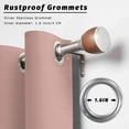 thumbnail image 2 of Outdoor Curtains for Patio Waterproof, Pink Pure Color Outdoor Privacy Panels Grommet, Aesthetics Contemporary Luxury Blackout Outside Curtains for Porch/Cabana/Pergola/Gazebo 54"x108", 2 Panels, 2 of 8