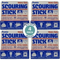 Pumie Scouring Stick Heavy Duty - Removes Stains, Hard Water Rings, Rust - 4 Pack