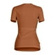 thumbnail image 4 of Top de manga corta con cuello redondo y canalé ajustado para mujer: elegante prenda para combinar, versátil con vaqueros o faldas - S-XXL, 4 of 5