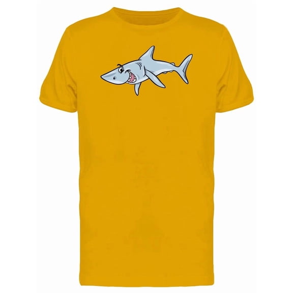 Adorable Happy Shark Cartoon Tee Men's -Image by Shutterstock