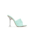 thumbnail image 1 of CAPE ROBBIN RAFA SQUARE TOE MULE HEELS-AQUA Heels Blue, 1 of 4