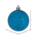 thumbnail image 2 of Vickerman 4" Christmas Ornament Ball, Turquoise Shiny Mercury Finish, Shatterproof Plastic, Holiday Christmas Tree Decoration, 6 Pack, 2 of 2