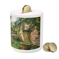 thumbnail image 3 of Nature Piggy Bank, Theme Hidden Garden with Botanic Trees Flowers Ivy Image Print, Ceramic Coin Bank Money Box for Cash Saving, 3.6" X 3.2", Multicolor, by Ambesonne, 3 of 4