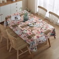thumbnail image 2 of Poodle Dog and Flower Floral Rectangle Tablecloth 60"x84",Waterproof Polyester Rectangle Table Cloth, Wipeable Spillproof Polyester Tablecloth for Dining, Camping, Indoor and Outdoor, 2 of 5