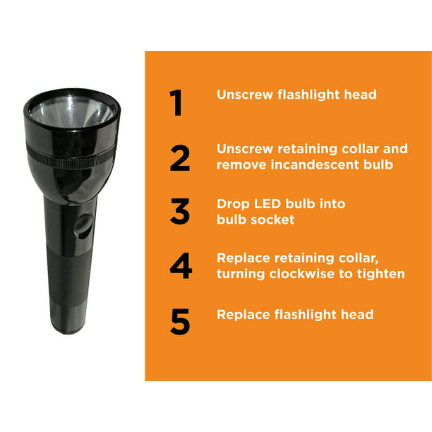 Terralux? TLE-6EXB MiniStar 5 LED Conversion Kit for 2-3 cell C D MagLite? - Walmart.com