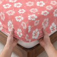 thumbnail image 3 of Twin XL Size Fitted Sheet Set - Pink Flowers 2 Piece Bedding Sets 16" Deep Pocket Fitted Sheet with 1 Pillowcases, Farmhouse Rustic Botanical Floral Pattern Brushed Microfiber Hotel Luxury Bed Sheets, 3 of 9