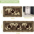 thumbnail image 3 of Farmhouse Rustic Kitchen Mats Set of 2 Non Slip Western Texas Star Kitchen Rugs Home Decor Low-Profile Washable Floor Mat 17x47 Inch and 17x29 Inch, 3 of 6