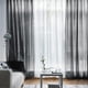 thumbnail image 4 of Sheer Curtains Living Room Rod Pocket Window Curtain Panels Bedroom Semi Sheer Voile Curtains Black (39'Wx98'L,2 Panels), 4 of 5