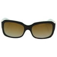 thumbnail image 1 of Ralph by Ralph Lauren Women's RA5049 Sunglasses, Lt Tortoise Turquoise/Polarized Brown Gradient, 54 mm, 1 of 4