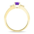 thumbnail image 3 of SZUL Women's Emerald Cut Amethyst and Diamond Sparkle Ring in 10K Yellow Gold, 3 of 5