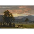 thumbnail image 3 of Albert Bierstadt 14x11 Black Modern Framed Museum Art Print Titled - Landscape with Cattle, 3 of 5