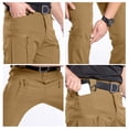 thumbnail image 6 of TOMVIGX Cargo Pants for Men Stretch Ripstop Fabric Hiking Pants Water Resistant Relaxed Fit Lightweight Work Jeans Baggy Outdoor Fishing Hunting Earthy Yellow Pants with Pockets 2XL, 6 of 9