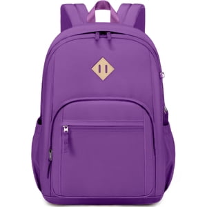 Dakimoe School Backpack, Water-Resistant, 15.6" Laptop, Purple