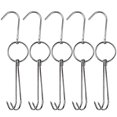 thumbnail image 1 of Meat Hooks 5PCS Double Design Roast Hooks for Bacon, Ham, Dried Fish & BBQ, Heavy Duty Kitchen Utensils for Professional Meat Handling, 1 of 4
