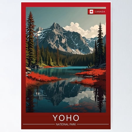 Yoho National Park Canada Travel UNFRAMED Poster, 18x24
