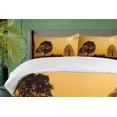 thumbnail image 4 of Ambesonne Nature Duvet Cover Set, Tree on Sunset Twilight, 2-Calking, Orange Brown, 4 of 7