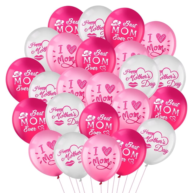 Globos GCCL 24 piezas 30 cm Día de la Madre impresos de látex