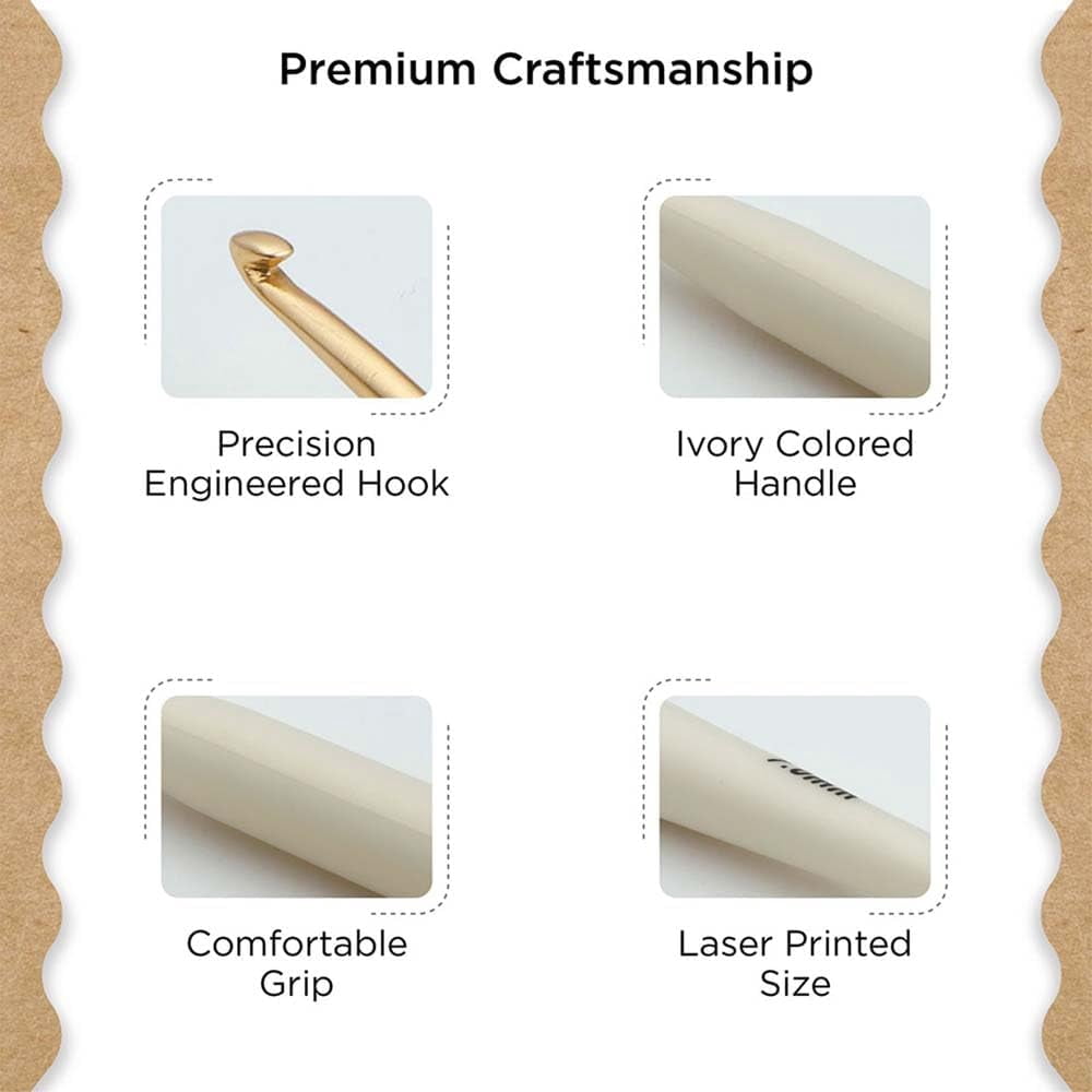 Knitter’s Pride Pearl Aluminum Crochet Hook – 7mm
