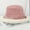 Pink, variant on Bucket Hat Thick Warm Fleece Lined Winter Hat Lady Corduroy Cute Flat Top Bucket Cap Female Packable Wide Brim Panama Hat
