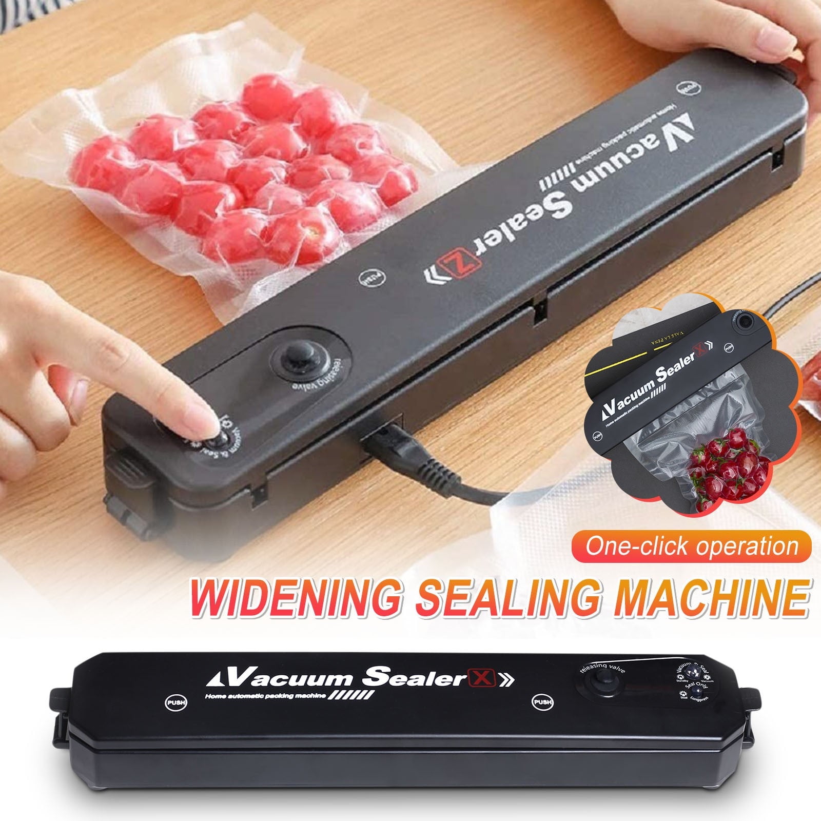 Vacuum Sealer Machine Black Style Gift Kitchen Vacuum Packer Machine Small Sealing Machine Cool Electronic Gadgets Tech Gadgets For Men