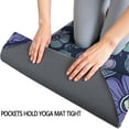 thumbnail image 3 of Pioneer Flower Floral Print Pattern Hot Yoga Mat Towel Non Slip for Hot Yoga - Quick-Drying Yoga Mat Cover with 4 Corner Pockets with Travel Bag - Hot Yoga Towel Non Slip 74"x26", 3 of 6
