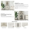 thumbnail image 4 of CQSXDA Stylish Tall Corner Cabinet with Doors in Wood Grain Finish for Living Room, Bathroom, Dining Room or Kitchen, Black, 4 of 16
