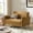 Golden, variant on Tina's Home 50" Farmhouse Loveseat Sofa, Stripe Blue Upholstered Couch with Wide Seat, Sloped Arms and Solid Wood Bobbin Legs