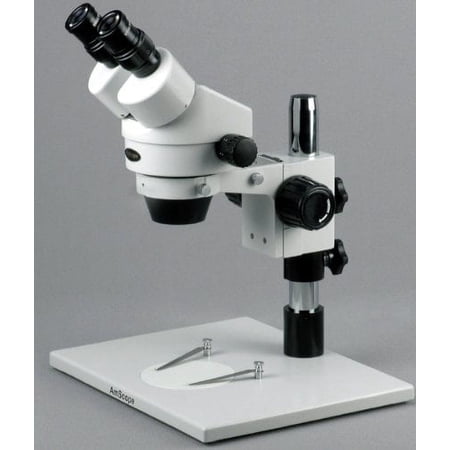 AmScope SM-1BZ-FOR Professional Binocular Stereo Zoom Microscope WH10x Eyepieces 3.5x-90x Magnification 0.7X-4.5X Zoo