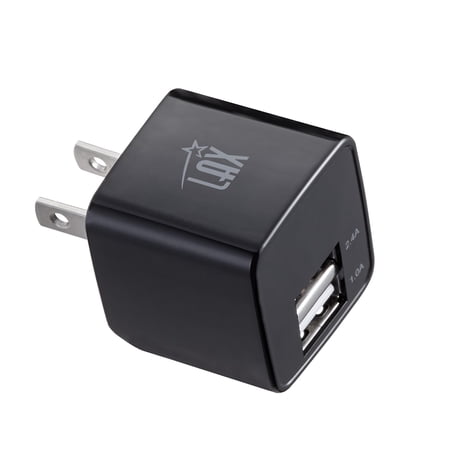 UPC: 0817551024658 | LAX Gadgets LAX Dual USB Port Wall Charger 2.4A for Smartphones Black (LAX2PORTWALLWHT)