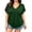Green, variant on Ziynglg Plus Size Tops for Women V Neck 1/4 Length Sleeve Tops Loose Breathable T-Shirts Solid Color Casual Tops