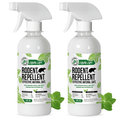 Mighty Mint 8oz Peppermint Oil Rodent Repellent Spray - 2 Pack