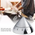 thumbnail image 3 of Fyearfly Minuterie de Cuisine, Acier Inoxydable à la Mode 60 Minutes Compte à rebours minuterie de Cuisson mécanique Outil de Cuisine(Argent), 3 of 12