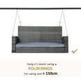 thumbnail image 4 of Outsunny Black Steel Porch Swing Stand, Weatherproof, 4 of 9