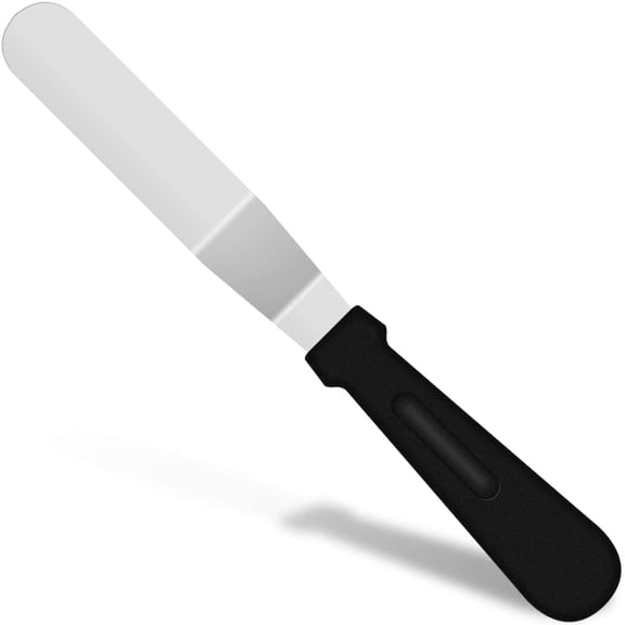Stainless Steel Offset Icing Spatula with PP Handle - Perfect for Cake Decorating & Frosting (8 inch)