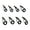 iron, variant on 8Pcs/set Mixed Size Fishing Rod Guide 6mm 8mm Outer Diameter Baitcasting Eye Line Rings Fishing Rod Tip Repair Kits