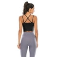 thumbnail image 4 of Womens Sports Bras Bralette Yoga Bra Crop Top Camisole Cross Back Workout Vest, 4 of 8