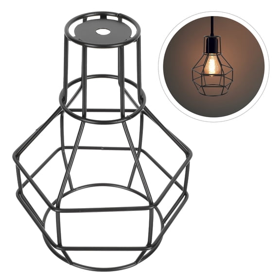 EXHUMKY Industrial Iron Wire Lampshade, 1 Pack, Vintage Style Pendant Lamp Shade for Home and Office Lighting