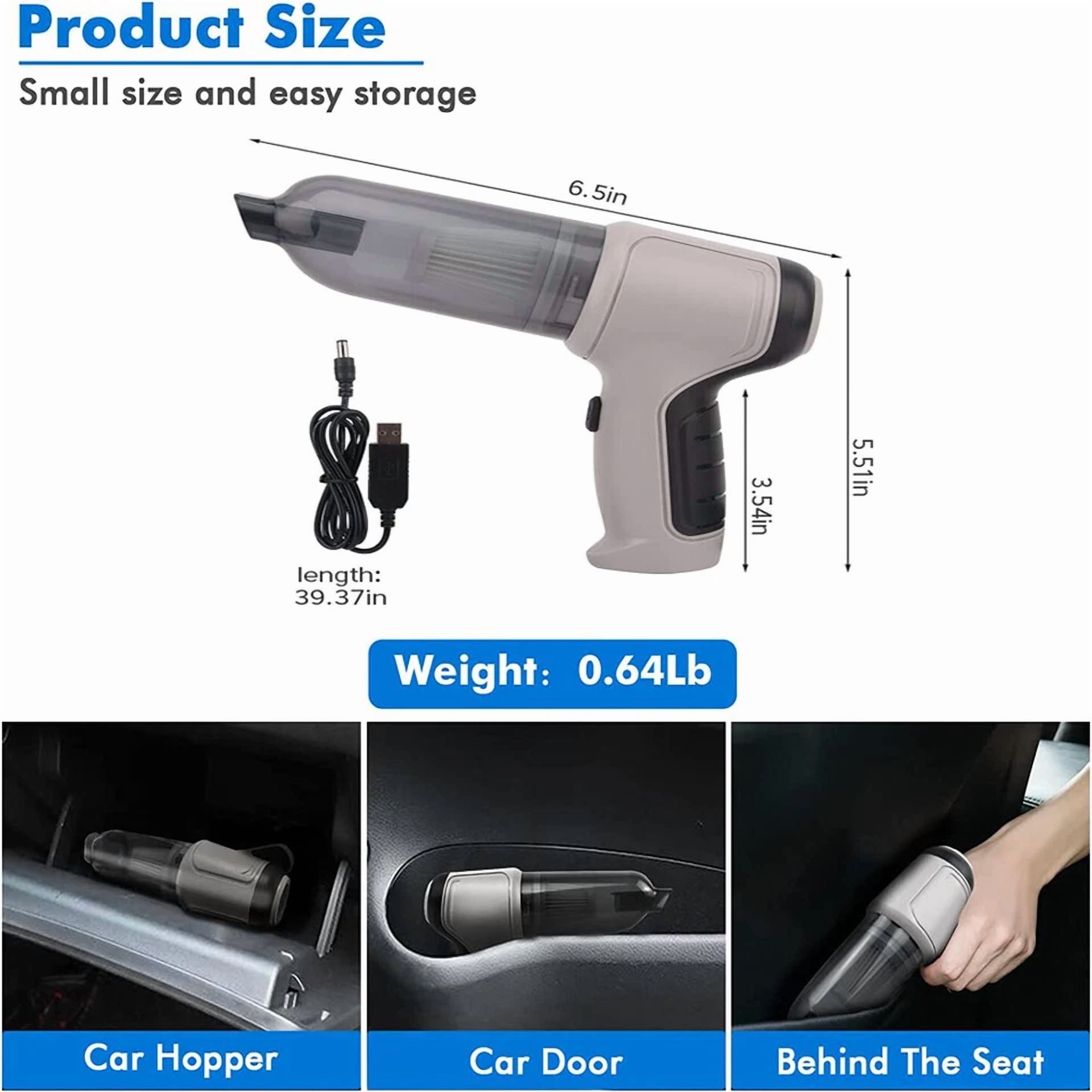 3In1 Wireless Car Vacuum Cleaner Household 9000Pa Strong Suction Mini Cleaner