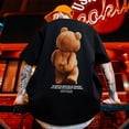 thumbnail image 3 of Camiseta holgada de algodón de manga corta para hombre, ropa de calle Harajuku con estampado de dibujos animados, Hip Hop, talla grande 5XL, 3 of 5