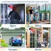 Bitiwend Motion Sensor Alarm, Wireless Home Security Driveway Alert, Black