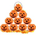 thumbnail image 1 of Paquete de 10 minicubos con forma de calabaza de Halloween, cubos portátiles para dulces de calabaza para niños, calabazas, 1 of 5