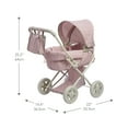 thumbnail image 3 of Olivia's Little World - Polka Dots Princess Baby Doll Deluxe Stroller, Pink and Grey, 3 of 12