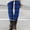 Blue, variant on Dasayo High Waist Women Tights Blue Yoga Tights Plaid Stretchy Slim Fit Leggings Womens Slacks L
