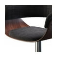 thumbnail image 3 of Trent Home Adjustable Swivel Fabric Bar Stool in Charcoal Gray, 3 of 8