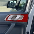 thumbnail image 4 of Real Bright Soft Car Interior Carbon Fiber Sticker Decoration2Pcs Red Carbon Fiber Interior Rear Door Handle Cover For Ford RangerAuto Car Protection Interior Accessories, 4 of 8