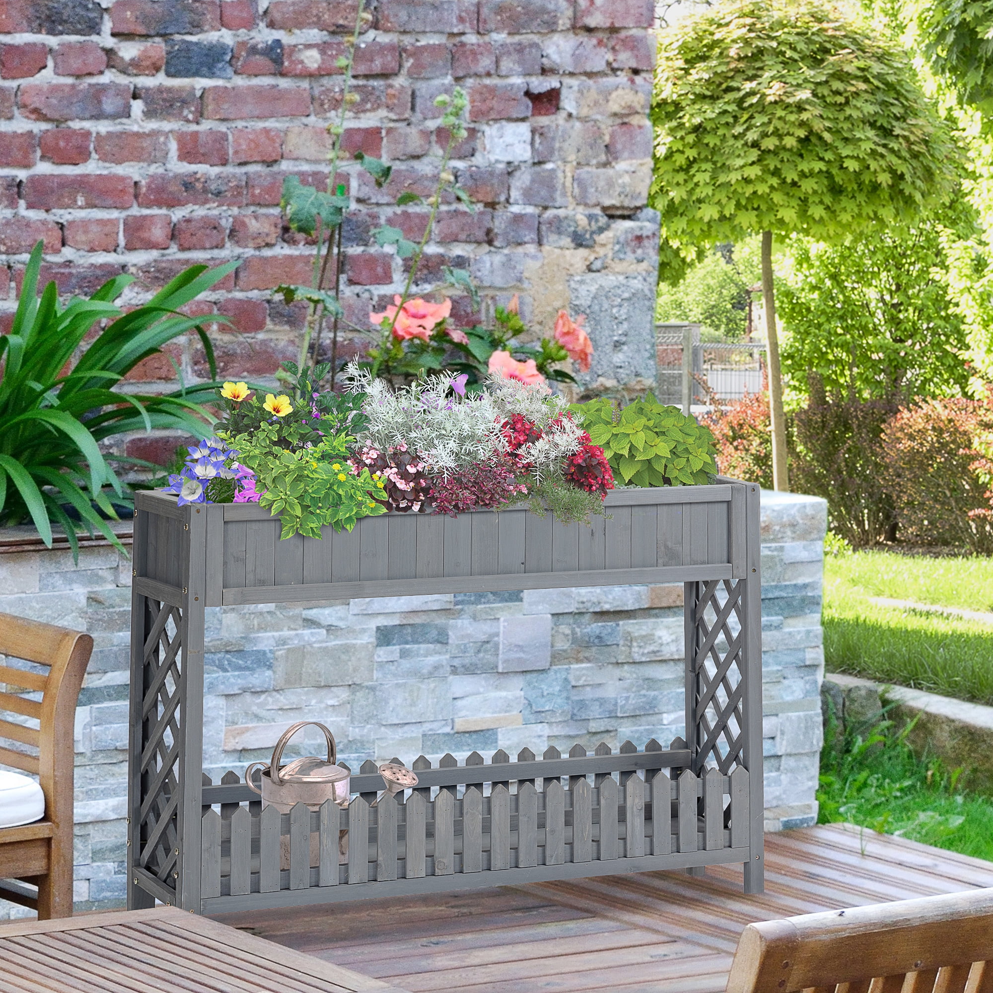 Homgoday Jardinière Surélevée - Pot De Fleurs - Jardinière