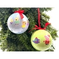 thumbnail image 2 of 60 MM 2 Assorted Blue and Green Peppa Pig Decoupage Christmas Ball Ornaments, 2 of 5